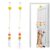 Cat Toys, Hanging Spring Toys for Cats, Interactive Cat Playing Toy with Feathers and Crinkle Paper, Kitten Toys for Indoor Play, 2-Pack