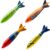 4 Pcspool Toys, Beach Toys,for Kids – Colorful Sinkable Torpedo for Pool Dive Training, Family-Friendly Water Sports Accessories