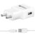 Fast Charging Adapter with USB-A to Micro-USB Cable, White
