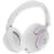 Zebronics Envy Pro ANC Wireless Headphones, BT v6.0 + Type-C Dongle, 40mm Drivers, Up to 40h Playback, App Support, Gaming Mode, ENC, 3 EQ Modes, RGB, Rapid Charging, Foldable Design (White)