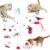 REHTRAD Pack of 13 Cat Toys, Plush Spring Mouse Colored Ball Toys for Kittens (Random Color)