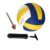 Play Zoo Volleyball Set with Ball Pump and 2 Inflation Pins, Blue and Yellow