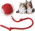 Interactive Cat Ball Toy with Rope Tail, Smart Rolling Ball for Indoor Cats and Dogs (Multicolor)