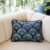 Luxury Velvet Cushion Cover| Premium Blue Embroidered Geometric Fan Design Decorative Throw Pillow Cover for Sofa, Living Room, Bedroom & Office (Navy Blue)