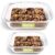 Allo Borosilicate Square Glass Baking Dish, Baking Tray, Oven and Microwave Safe, Set of 2 900ml, 1800ml, Transparent