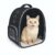 Pet Carrier for Cat & Small Dog and Puppy Kitty Transparent and Breathable Airline-Approved Hiking and Outdoor for Puppies & Cats (Black, Color)