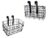 Folding Wire Mesh Bike Basket, Front/Rear Detachable Hanging Basket for Mountain Bike, Black