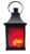 Portable 25CM Artificial Fireplace LED Lamp with Realistic Flame Effect Hanging Lantern for Living Room, Bedroom, Indoor Decoration Electric Faux Fire Place Battery Operated Black