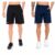 BLUE STAR SHARK Athletic Sports Shorts for Men with Zip Pockets and Elastic Waistband Quick Dry Lightweight Activewear Combo – Pack of 2