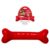 Drools Non-Toxic Rubber Dog Chew Bone Toy (Medium – 12.7 cm) | Red | Durable Chewing | Promotes Dental Health | Long-Lasting | Aids Weight Management