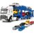DEUSON ECOM Car Truck Toy 7-in-1 with Sounds Lights Pull Back Transporter Trailer Toy for Kids Boys