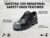 Safetag Men’s Safety Shoes | Labour | Cushioned Footbed | Puncture Proof | Comfortable Fit | Leather Safety Shoes for Men | Black, Leader