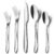 60-Piece Silverware Set, HaWare Stainless Steel Modern Flatware Cutlery Set, Elegant Tableware Set for 12, Dinner Knives/Spoons/Forks, Mirror Polished, Dishwasher Safe