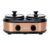 Pringle Electric Slow Cooker 2.5L (1.25L x 2 Pots) | Ceramic Pots with Glass Lids | Slow Cooking & Warming | Multi-Pot Buffet Server | FW1807 | Copper Finish | 1 Yr onsite Warranty