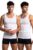 Van Heusen Mens Cool It Regular Fit Vest Pack of 2|100% Combed Cotton|Keeps You 3degrees Cooler|N9 Cool It Technology|Doesnt Lose Shape, Moisture Activated Heat Reduction|Super Soft|Scoop Neck
