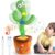 Storio Rechargeable Toys Talking Cactus Baby Toys for Kids Dancing Cactus Toys Can Sing Wriggle & Singing Recording Repeat What You Say Funny Education Toys for Children Playing Home Decor for Kids