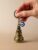 Guardian Bell Keychain with Blue Evil Eye Nazar Charm, Tibetan Engraved Texture, Good Luck Protection for Bike and Car