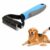 Pet Undercoat Rake Brush for Dogs and Cats, Dematting Comb for Long Hair, Rounded Stainless Steel Teeth, Anti-Tangle Grooming Tool for Shedding and Daily Coat Care