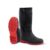 Robustt Steel Toe Lightweight Gum Boots | Standard Steel Safety Shoes | Anti Slip, Waterpoof | Breathable Printed Leather Shoes | Puncture and Tear Resistant | For Industrial Use (Red)