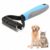 Pet Grooming Undercoat Rake Comb for Dogs & Cats | Stainless Steel Dematting & Deshedding Tool | Rounded Blade Tips | Anti-Slip Handle | Removes Loose Hair, Mats & Tangles