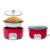AGARO Regal Electric Multi Cooking Pot, 3L, 1200W, Steamer, Fryer, Aluminium Pot, Glass Lid, Adjustable Temperature Control, Rice, Veggies, Red.
