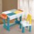 R for Rabbit Little Genius Learner Kids Study Table Set with Chair, 4 in 1 Multifunctional Desk Set for 3-7 Years Kids, Up to 45kgs Weight Capacity (Blue White)