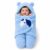 OYO BABY Hooded Swaddle Blanket for Newborns | Super Soft Flannel Wearable Sleeping Bag Wrap | Warm, Cozy & Breathable | Easy Wrap Design | 0–6 Months (72×68 cm) | Unicorn Blue
