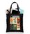 ZORI Black Tote Bag With Pocket Printed Designed Canvas Tote Bags For Women large capacity,Tote bag For Shopping, College, Travel, More Canvas Handbag For Unisex Bag
