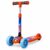 Storio Foldable Kick Scooter for Kids, 3-Wheel Design, Adjustable Handle, Wide Deck with PVC Wheels, Lightweight Portable, Indoor Outdoor Use, for Boys and Girls 3+ Years, Red