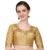 Pujia Mills Women’s Silk Half Sleeve Choli Blouse with Embroidery and Stone Work in Off-White