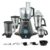 Preethi Zodiac MG218 750 Watts Mixer Grinder, 5 Jars (1 Food Processor Jar, 3 Stainless Steel Jars, Centrifugal Juicer Jar), Atta Kneading,Powerful Grinding,2 Year Warranty,Lifelong Free Service,Black