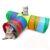 Qpets® 3 Way Rainbow Tunnel Cat Toys Pet Tube Collapsible Play Toy Kitten Toys Cat Playing Toys Indoor Outdoor Kitty Puppy Toys for Puzzle Exercising Hiding Training Toy | 3-Way Tunnel Boosts Play and Exercise; Foldable Design for Easy Storage; Soft Fabric for Daily Indoor Fun