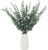 HOMEVERSE 05pcs Artificial Faux Eucalyptus Stems with Fake Leaves, Artificial Greenery Eucalyptus Stems for Wedding Bouquet Centerpiece for Table Decoration (Vase Not Include – Green-05pcs)