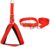 No Pull -Step in Soft Padded Buckle Dog Harness and Collar Leash – Escape Proof Adjustable Combo for Walking Training Hiking Outdoor (Red-Black, Extra Small)