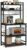 5-Tier Kitchen Organizer Rack |Multipurpose Microwave Stand|Steel Utensils Storage Shelf with Hooks | Engineered Wood & Metal Stand for Storage |Kitchen Organizer Rack |Black|80x40x170 cm