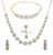 YouBella Jewellery Set for Women American Diamond Combo of Choker Necklace Set with Earrings, Bracelet and Ring for Girls and Women