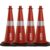 LADWA Road Traffic Cones – 750mm Height Cones with Reflective Strips, Durable Secure Barriers – Ideal for Road Safety, Construction Zones, and Parking Areas (4 Pack)
