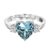 Clara 925 Silver Sky Blue Heart Pendant Earring Chain Bracelet Ring Women | Gift for Women & Girls | Rakhi for Bhabhi | Platinum Plated | Swiss Zirconia | Jewellery Set