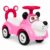 Storio Kuku Ride-On Push Car for Toddlers – Pink Toy Car for Girls, 1–3 Years, Easy Grip Steering