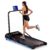 Lifelong 4.5HP Walking Pad Treadmill with LED Display, Under Desk Foldable Design, 100 kg Capacity, Jet Black