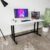 Riyan Luxiwood® Clover Study Table for Home, Office, Desk with Large Storage Space Modern Gaming Desk Study Laptop Table – White