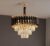 Mahganya Metal and K9 Crystal Golden Finish Exqusite Design Chandelier for Home and Office, Pack of 1 Black Gold Jhumar 400 M, Incandescent