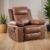 LEZINO Recliner Sofa 1 Seater for Home (Manual Recliner Sofa, Brown) | Recliner Chair in Textured Brown Gremany Premium Faux Leather
