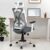 Da URBAN® Merlion Office Chair,High Back Mesh Ergonomic Home Office Desk Chair with 3 Years Warranty, Adjustable Armrests,Adjustable Lumbar Support,Tilt Lock Mechanism (Grey)