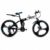 Sunspeed Men Skyride BMV X6 Foldable Cruiser Bicycle| Black Bike with 21-Speed Gears, Dual Disc Brakes, Hydraulic Suspension and Strong Carbon Steel Frame|Great for City Rides, 26 inch