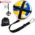 FITCOZI Nylon Adjustable Volleyball Training Aids Equipment, Elastic Spike Trainer Strap for Solo Practicing Serve, Spike, Set, Jump, Pass & Wicked-Fast Arm Speed (Target Practice Jumping), Black