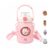 House of Quirk Buddy Bottle 316 Stainless Steel Kids Water Bottle Hot & Cold with 3D Sticker, Leakproof, Insulated, Handle & Straw, 650ml (Pink)