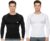 NEVER LOSE Men’s Compression Ultima T-Shirt Top Skin Tights Fit Inner Wear Full Sleeve for Gym Cricket Football Badminton Sports Combo (Pack of 2)