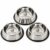 ETS Empire Dog & Cat Bowls Stainless Steel, Pack of 3, Anti-Skid Feeding Bowls for Food & Water, Heavy Duty Metal Pet Bowl, Rust Proof, Dishwasher Safe for Puppies, Cats & Dogs (3, 200, Milliliters)
