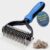 Fur Magic Dematting Comb for Dogs – Pet Deshedding Tool for Removing Loose Undercoat, Knots, Mats – Dual Sided Dog Combs for Grooming with Ergonomic Non-Slip Handle – Gentle Tool